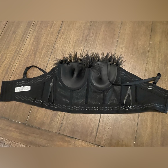 Feathered Bustier Top NWOT - Picture 4 of 9